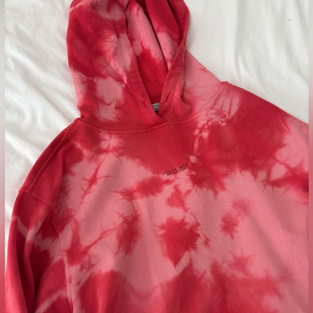 ALLSAINTS Red Tye Dye Hoodie